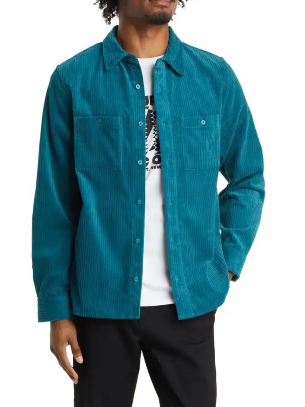 SATURDAYS NYC Nolan Wide Wale Corduroy Button-Up Shirt Jacket